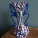 Murano polychrome blown glass vase