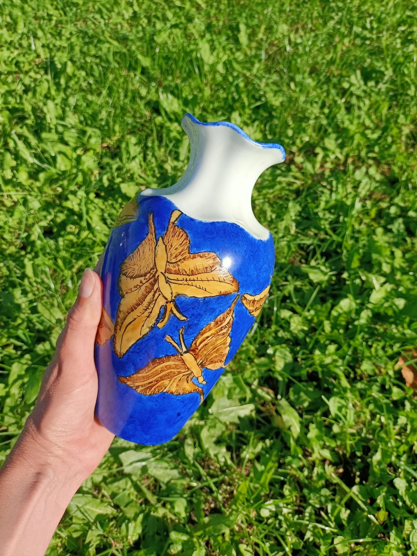 Vase Butterflies Limoges France