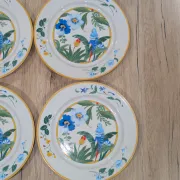Lot of 4 Large Flat Plates Porcelain ARA Pier Import