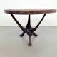 Vintage African Handmade Wooden Folding Table, 1960s