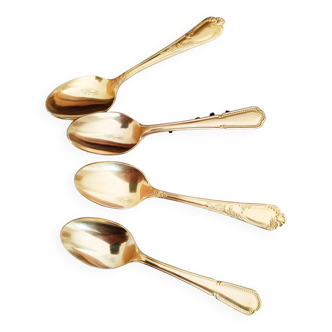 Golden teaspoons, vintage 70s