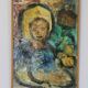 Grande peinture à l'huile moderniste suédoise « Fille » par Gösta Falck vers 1960 - Vintage et encadrée