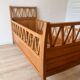 Vintage solid beech baby bed