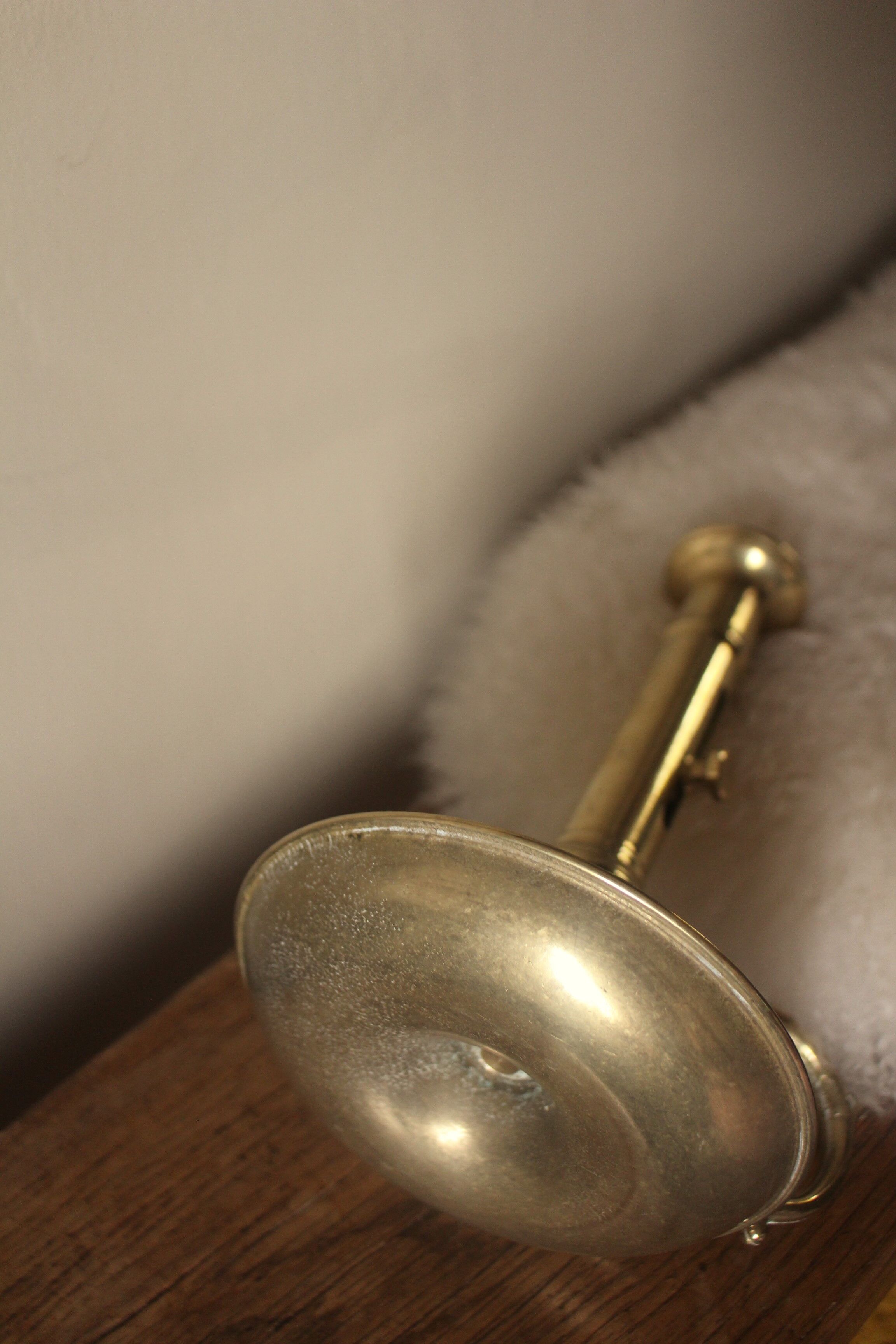 Large cellar rat brass bougeoir