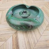 Ancien cendrier en céramique verte Jean Marais