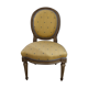 Chaise à dossier médaillon Louis XVI