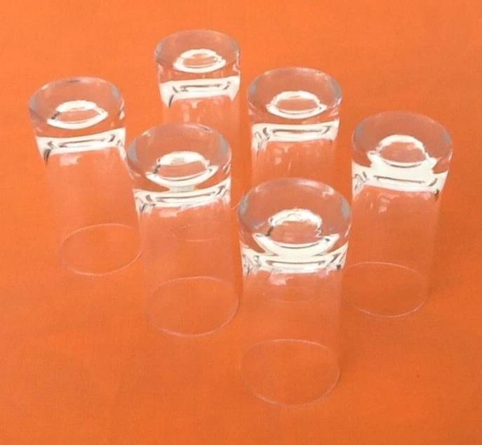 6 shot glasses classic tube glass / clear