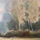 Tableau ancien scène de chasse