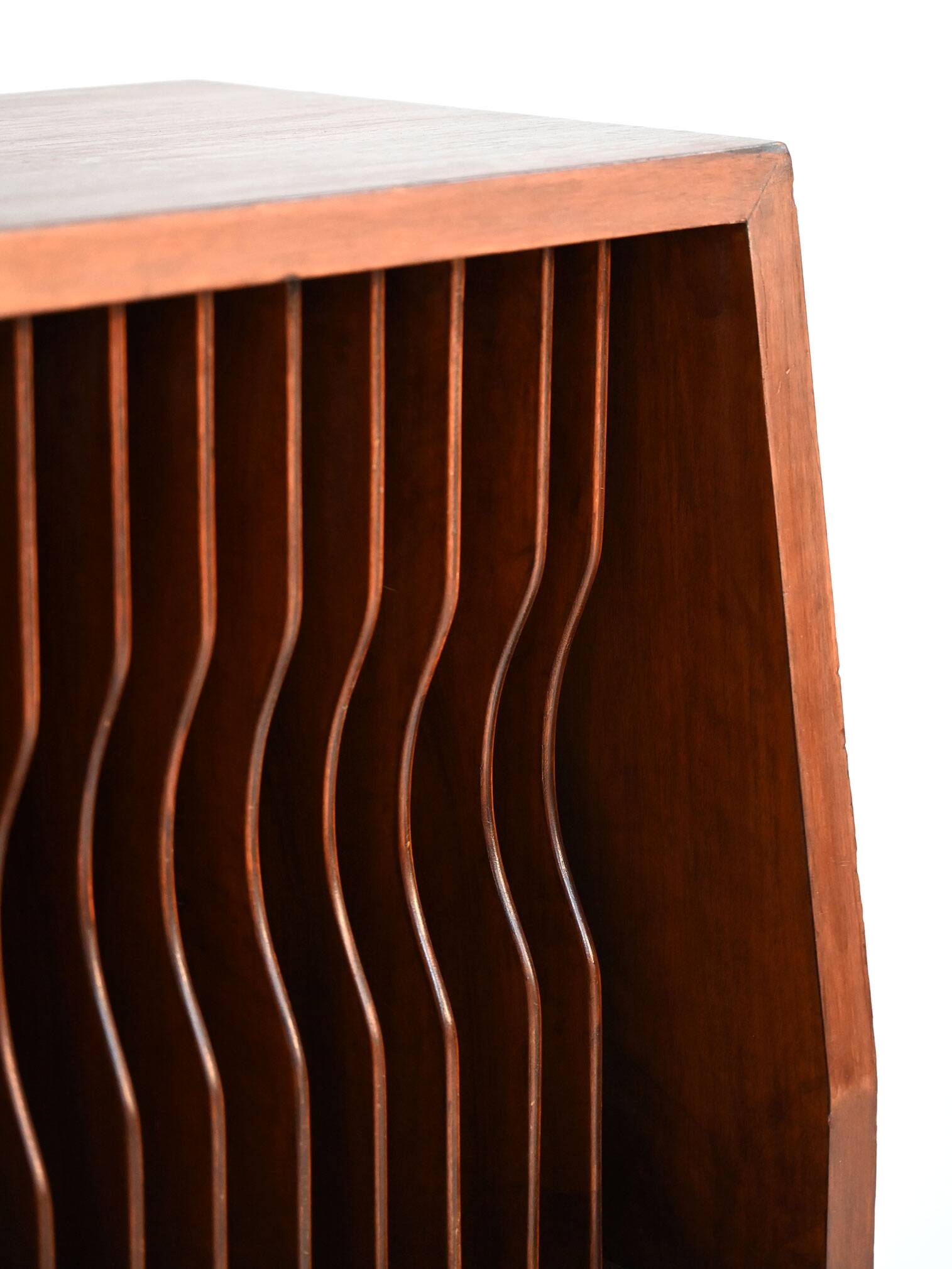 Cabinet with vinyl storage compartment