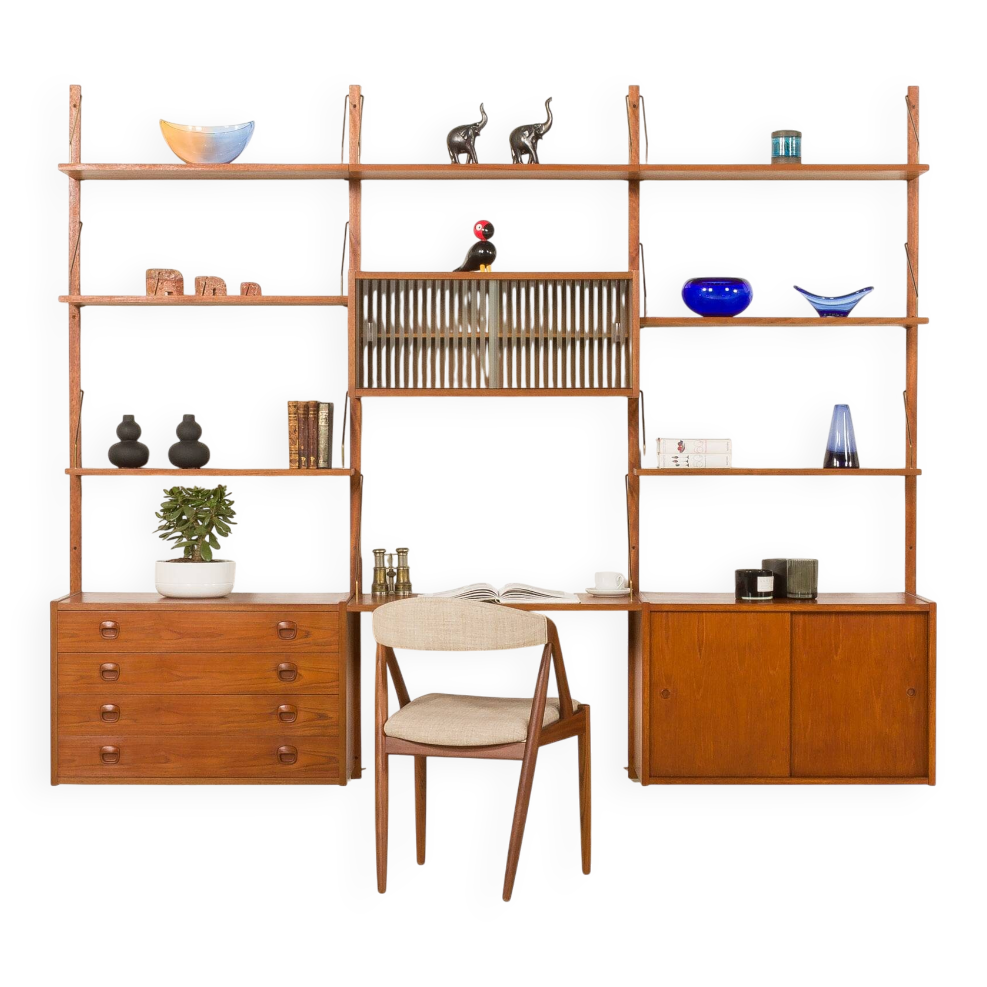 PS System vintage shelving unit by Randers Mobelfabrik, Denmark, 1960s