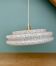 Vintage XXL glass pendant light from Clichy White