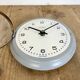Vintage grey east german wall clock from weimar electric, 1970s