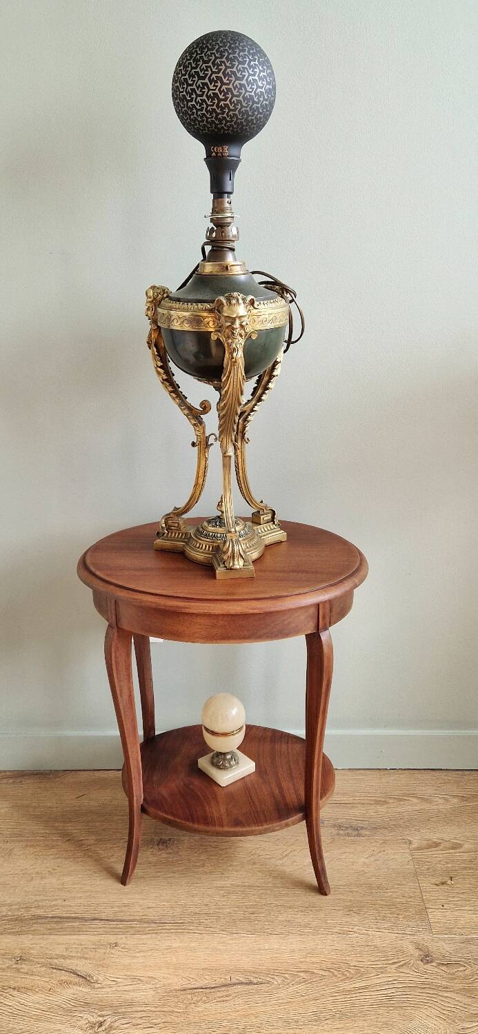 Mahogany side table with two trays, mid-20th century