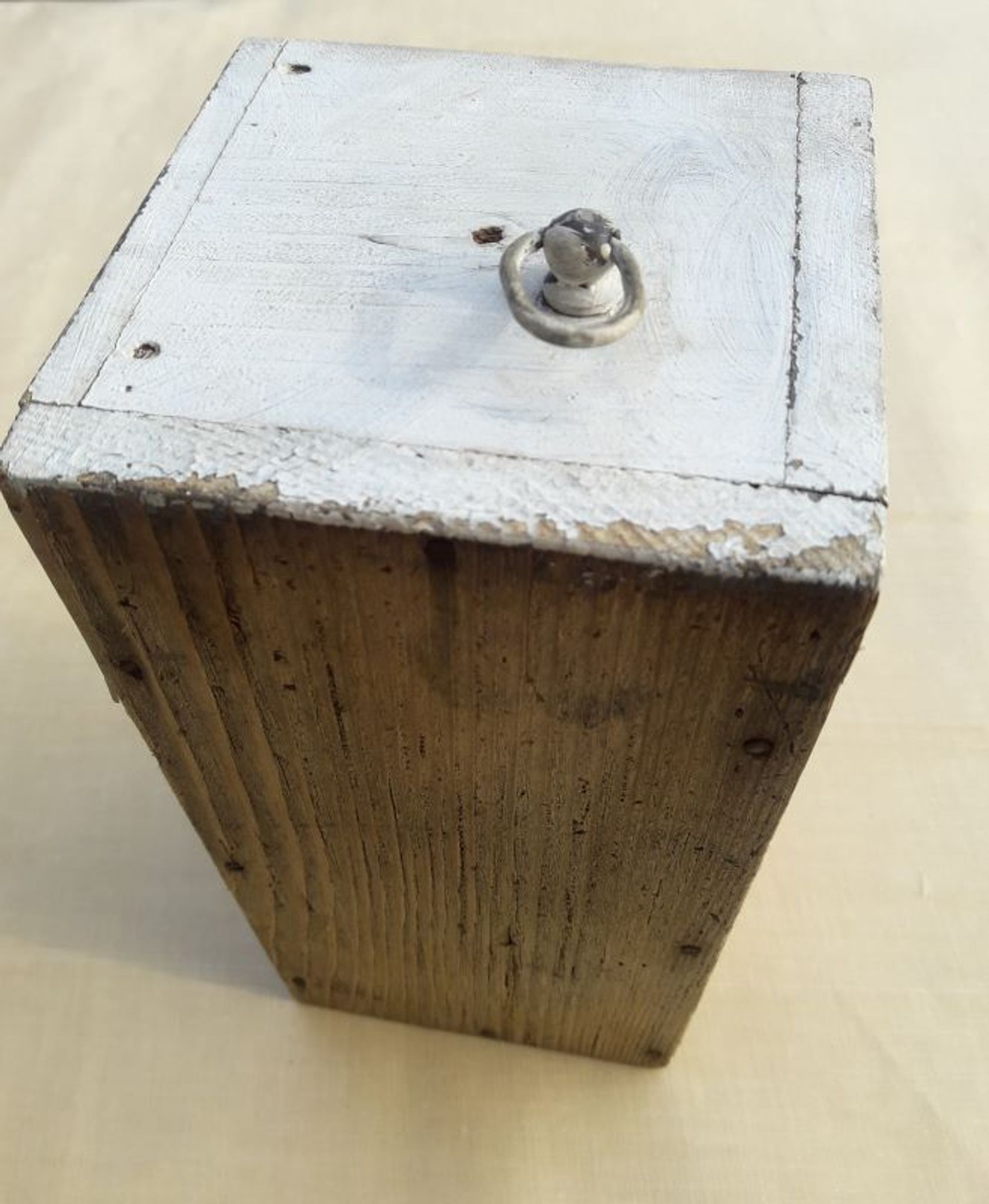 old wooden workshop drawer