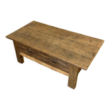 Rustic chestnut farmhouse coffee table