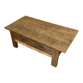 Table basse de ferme rustique en châtaigner
