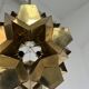 Lustre origami brutaliste en laiton, Lettonie années 1970