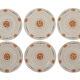 6 flat plates in longchamp earthenware model lolette around 1950 n°1