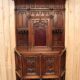 Credence in walnut 19th neo-gothic flamboyant