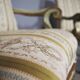 Venetian Baroque salon with table, two armchairs, a bench and a chair, mid-19th century