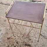 Table  d'appoint en métal doré