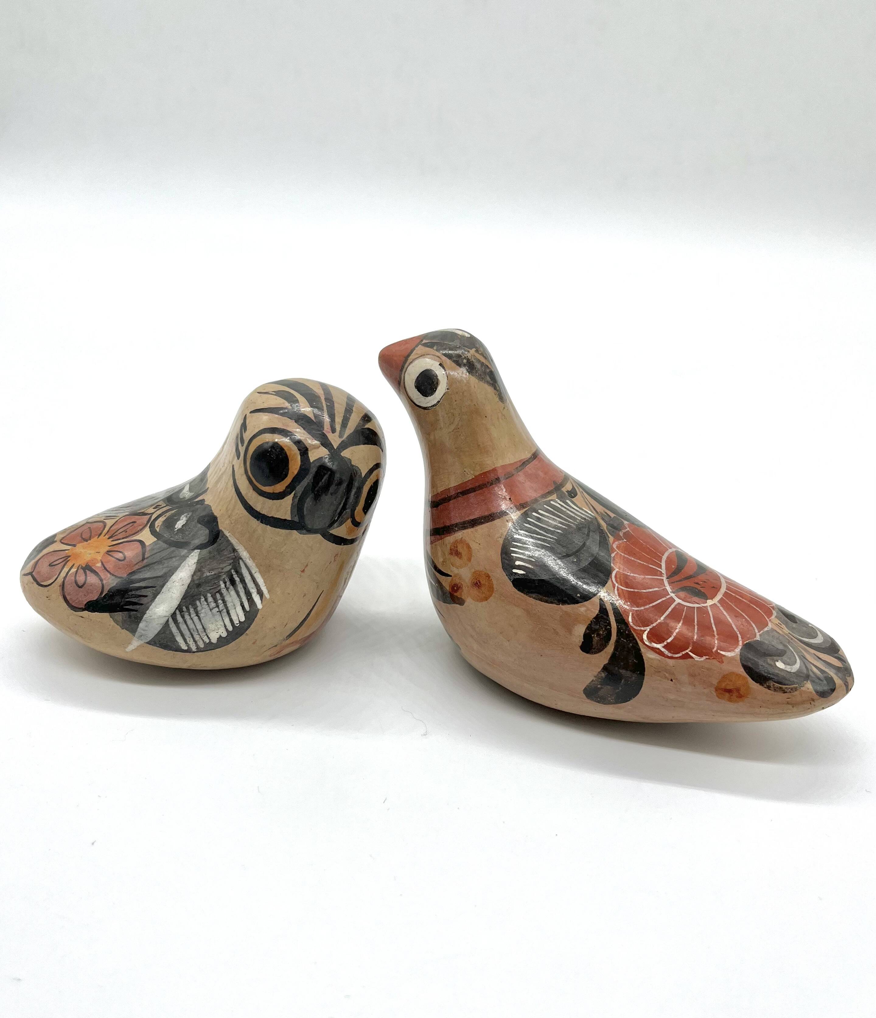 Pair of vintage ceramic birds from Mexico