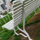 Banc de jardin ancien avec pieds en fer