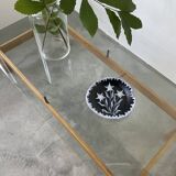 Black ceramic plate from the 60s