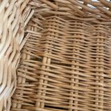 Light beige wicker basket
