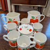 Granite mug, pitcher and sugar bowl set