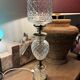 Vintage table lamp in brass and cut glass – Art Deco / Neo style