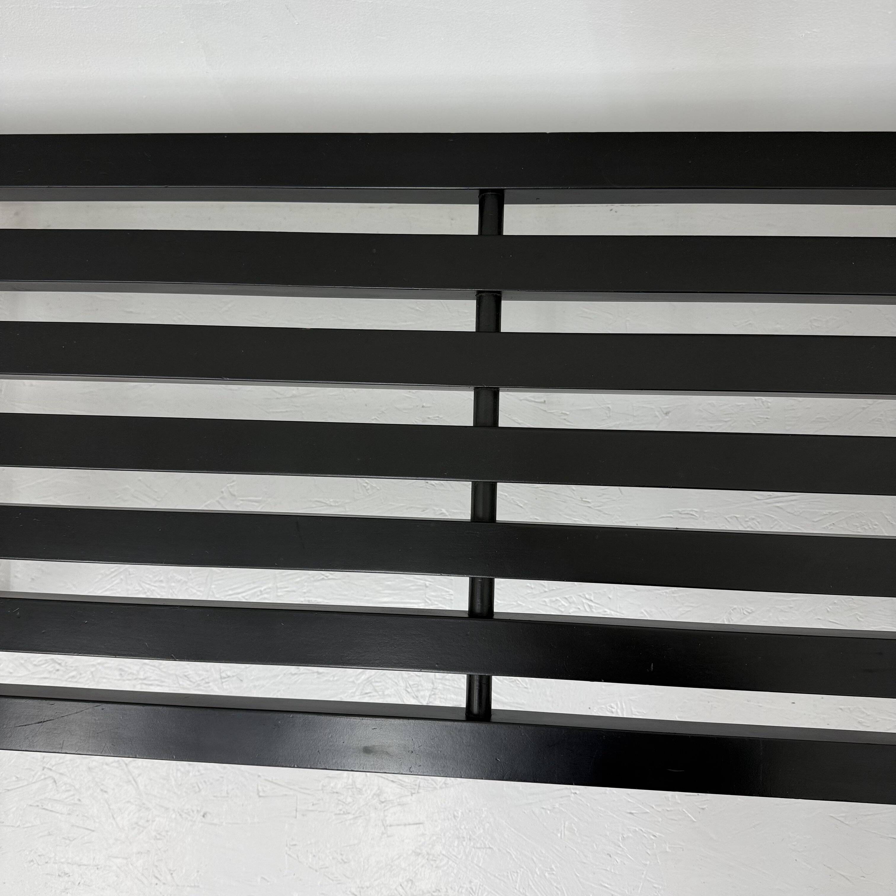 Mid-century slatted wooden bench Martin Visser style , 1970’s