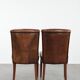 Comfortable set of 2 sheep leather dining chairs with character