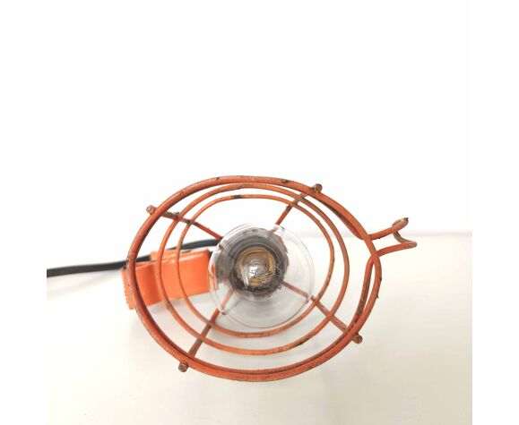 Lampe baladeuse d’atelier industrielle métal orange Atrow