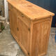 Grand Parisian buffet with billot and butterfly hinges, raw wood, 1930.