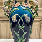 Grand vase barbotine Art Nouveau