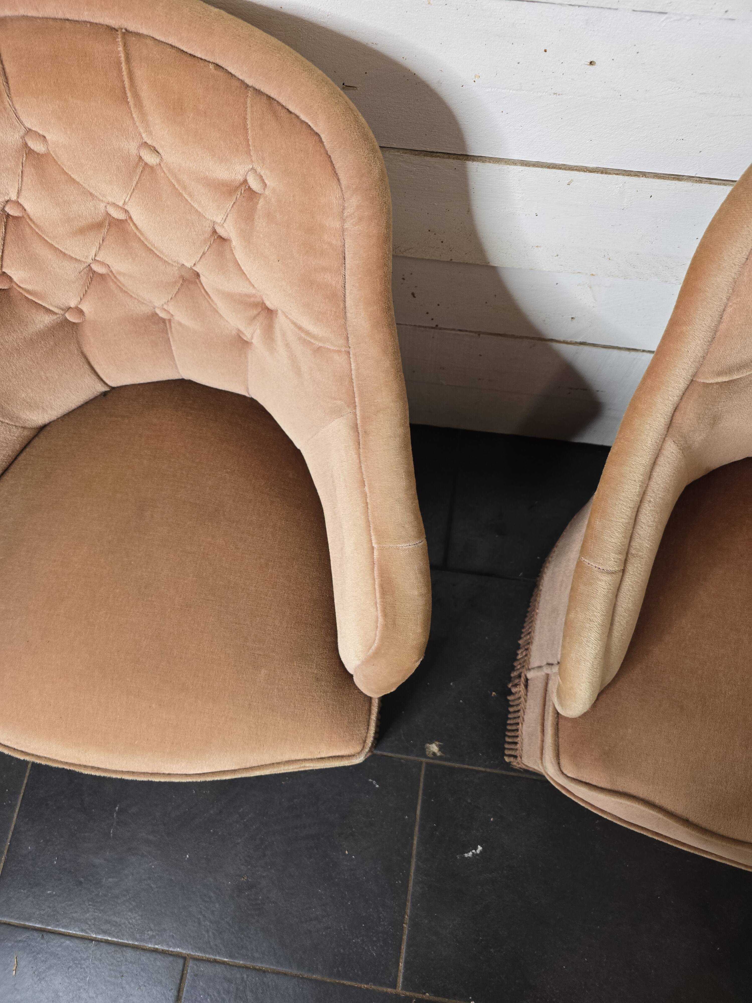 Pair of toad armchairs