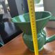 Pichet, pot à eau en faïence émaillée verte – HB Quimper, période art déco