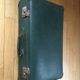 Lot of two suitcases made of vintage green cardboard and chocolate