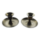 Set of 2 vintage brass mini candle holders
