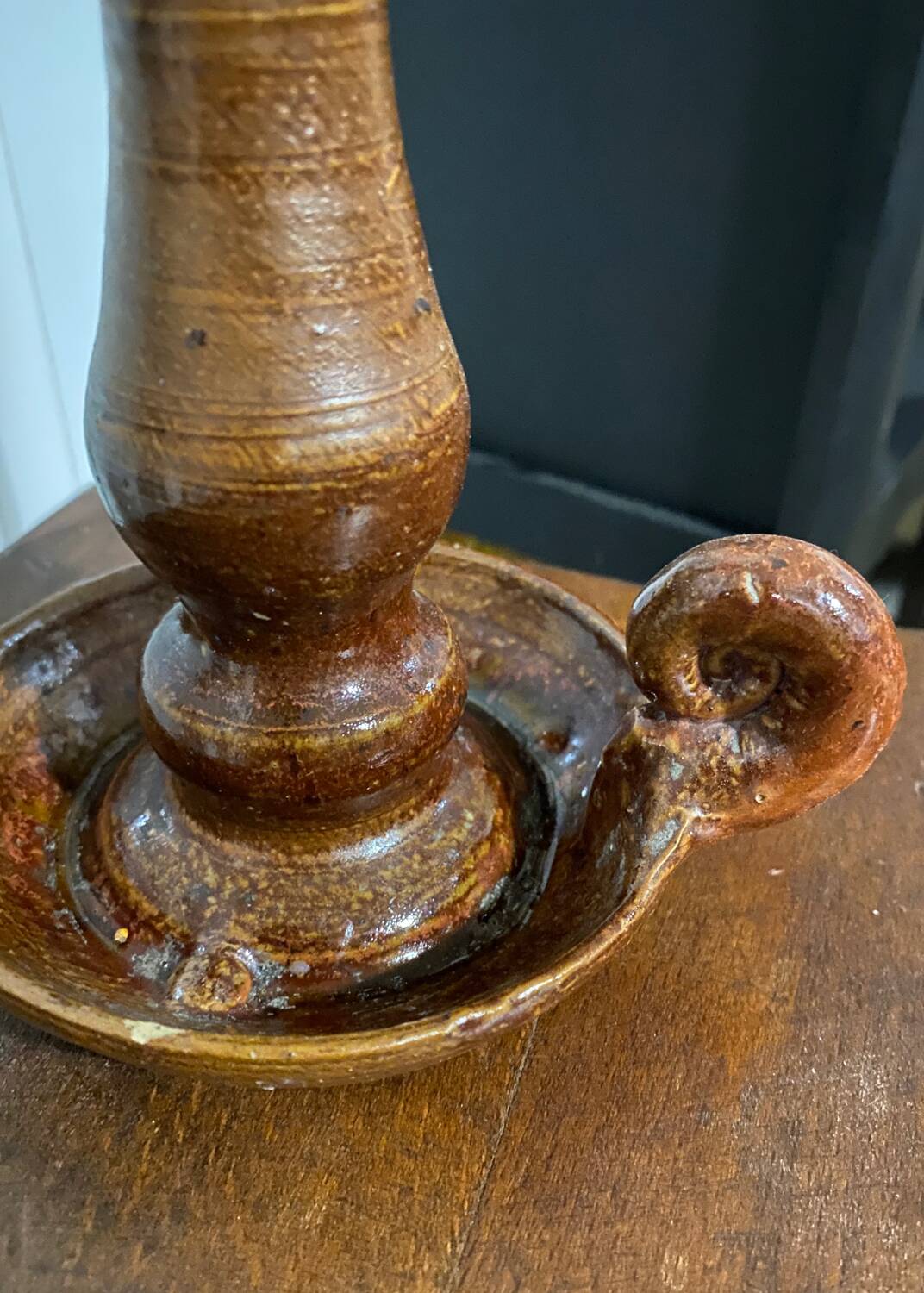 Stoneware candle holder