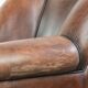 Vintage sheepskin armchair with a unique design and timeless appearance