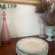 Lot de 7 assiettes Longwy Art nouveau