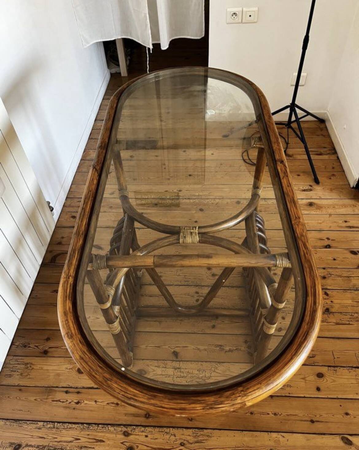 Rattan duo table “head to head”