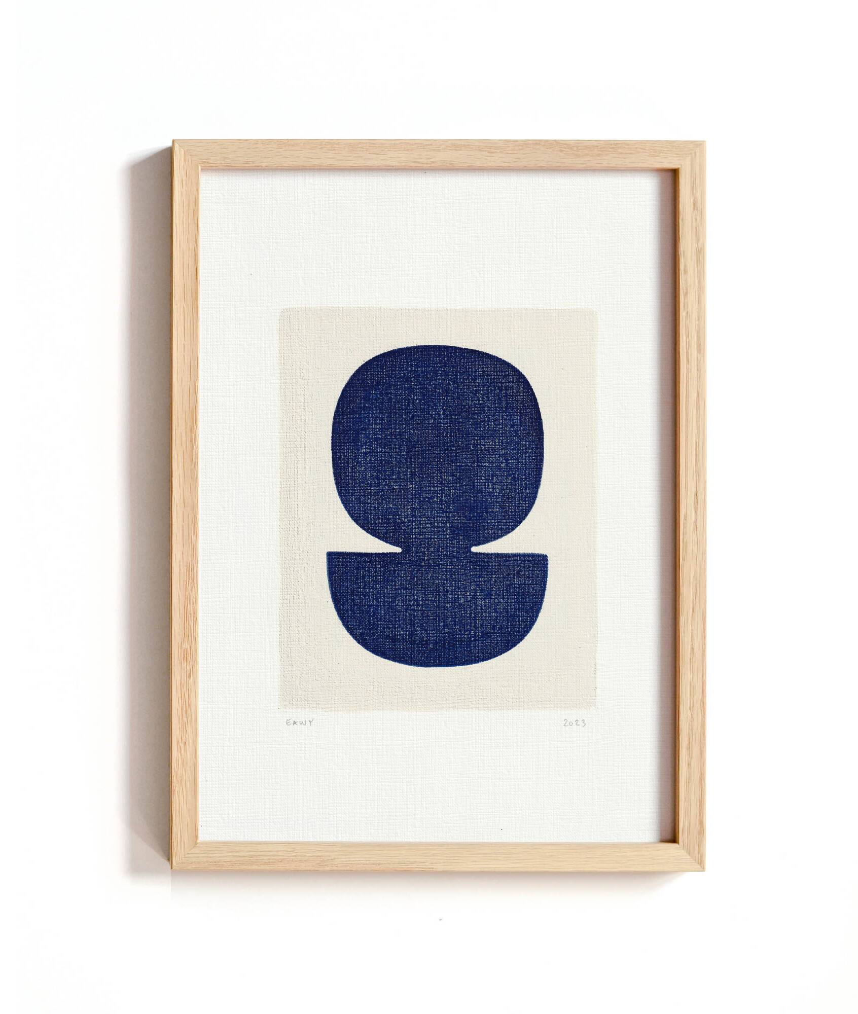 collection of 5 abstract paintings on paper signed Eawy