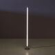 Lampe de sol Trapez en chrome des années 1990 avec tube blanc par Erwin Egli pour Ribag Suisse