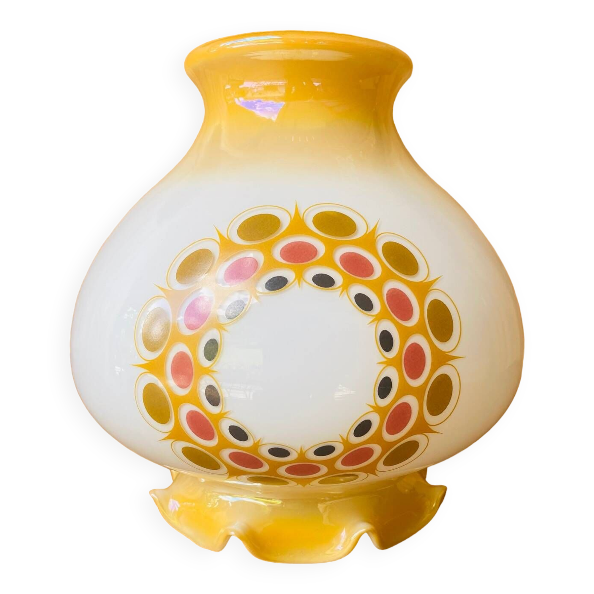 Vintage opaline pendant light 70