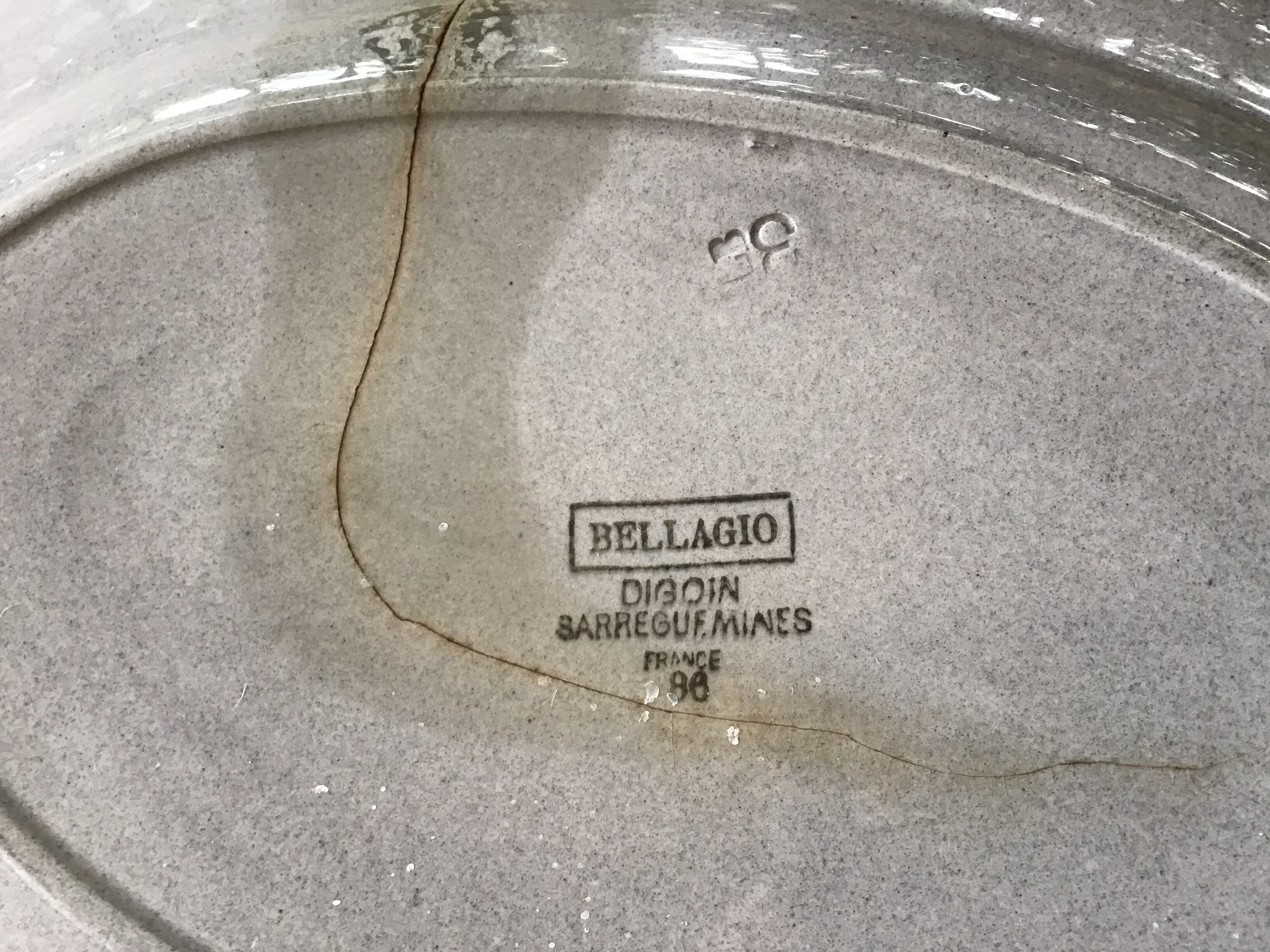 Digoin oval dish, Bellagio model