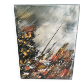 Tableau peinture abstraite – frédéric dupont-dromard (30x40 cm) – acry