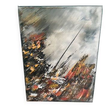 Tableau peinture abstraite – frédéric dupont-dromard (30x40 cm) – acry
